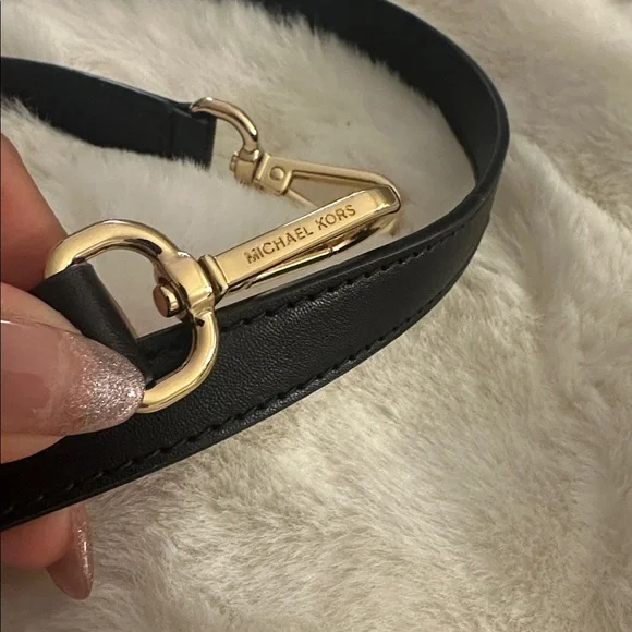 Michael Kors Black Leather Strap with Gold Hardware - Picture 3 of 3